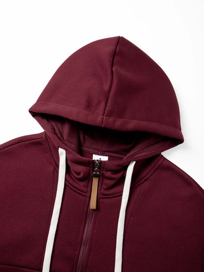 4pcs Men's Casual Patchwork Hooded Pullover Sweatshirt