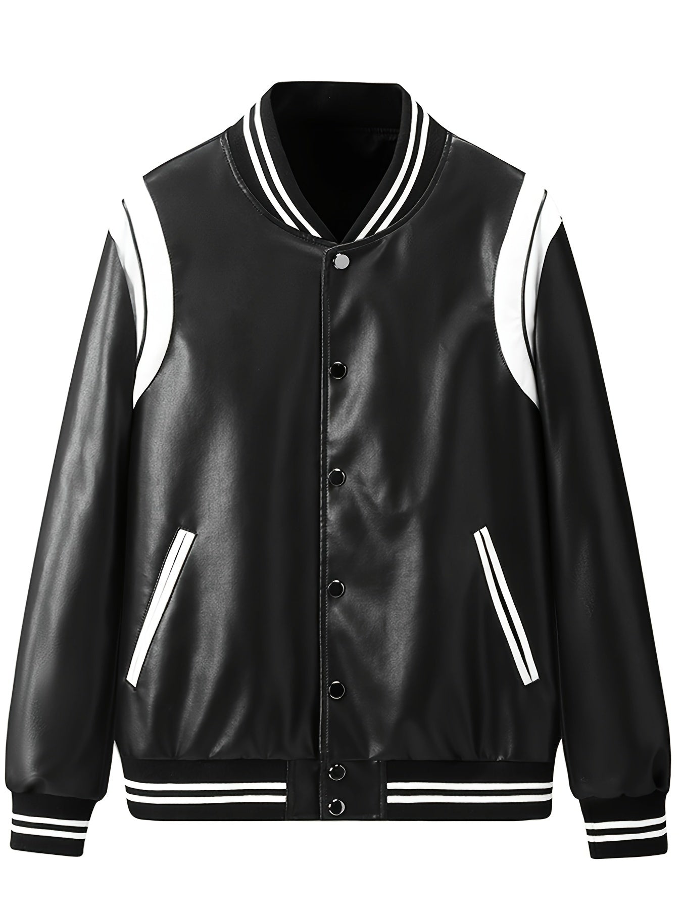 Street Style Varsity Jacket Street Style Men's Black & White Varsity Jacket