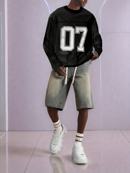 Football Jersey Number 07 - Breathable Mesh Soccer Training Shirt with Numbered Back
