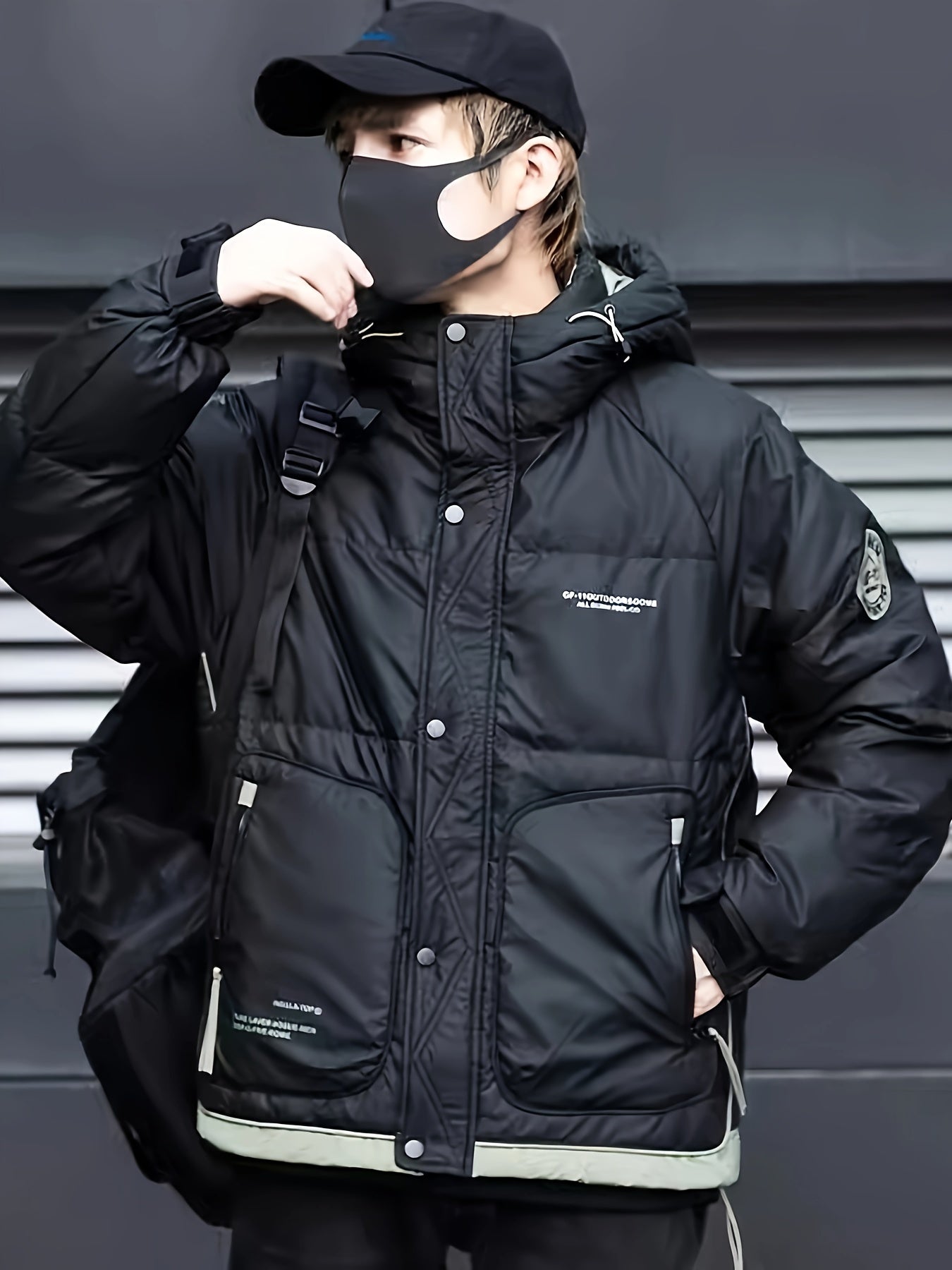 Winter Hooded Jacket Men's Hooded Jacket Winter Thickened Short Workwear Coat Warm Men's Clothing